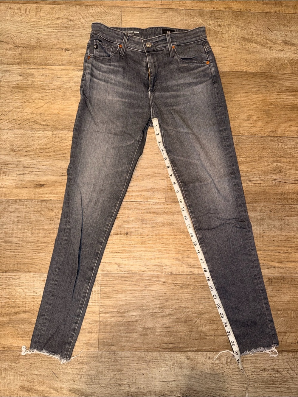 AG Adriano Goldschmied Washed Gray Skinny Jeans